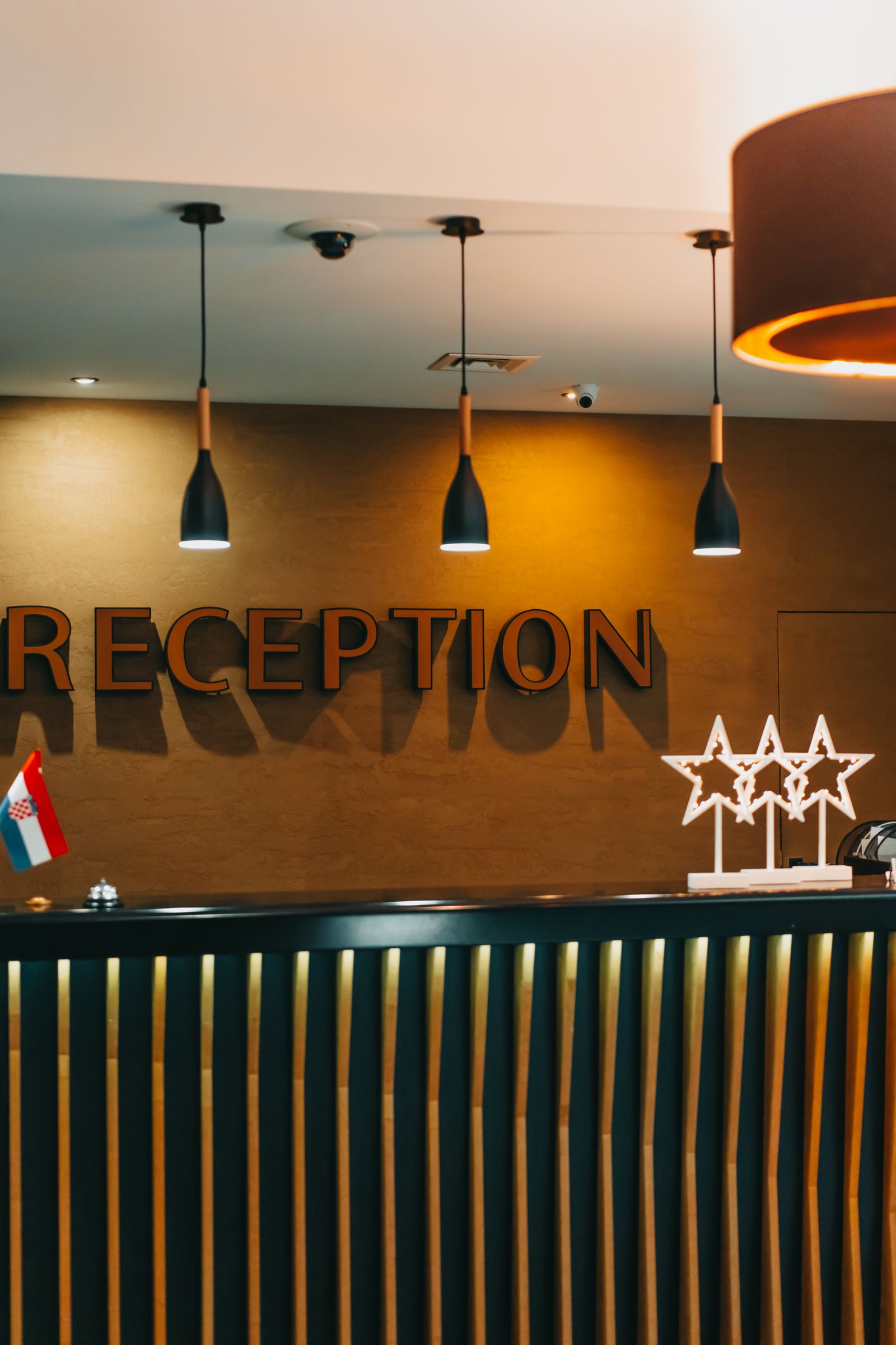 Modern hotel reception area